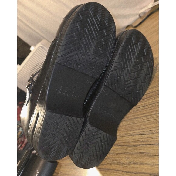 DANSKO MARCELLE 11.5/12 Black Cabrio Mary Jane Grunge Goth Dark Academia Clogs - Picture 10 of 13